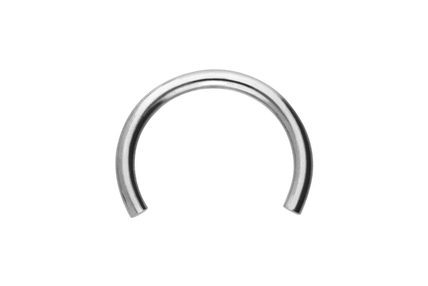 Titan Hufeisenring Piercing mit Innengewinde ohne Kugeln